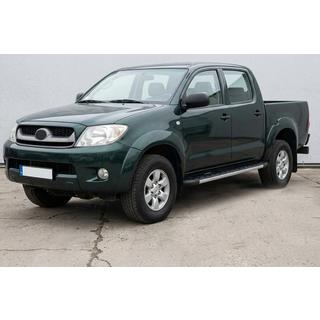 Боковые Подножки Duru (2 шт., Алюминий) Toyota Hilux 2006-2015 гг. фото 1