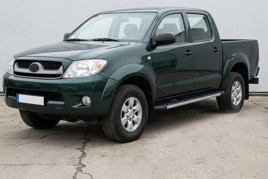 Toyota Hilux 2006-2015 гг. Боковые Подножки Duru (2 шт., Алюминий) Image