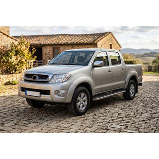 Боковые Подножки Maydos V1 (2 шт., Алюминий и Нержавейка) Toyota Hilux 2006-2015 гг. фото 1