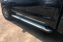 Toyota Hilux 2006-2015 гг. Боковые пороги Allmond Grey (2 шт., алюминий) фото 5
