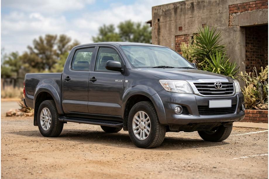 Toyota Hilux 2006-2015 гг. Боковые Подножки Allmond Black (2 шт., Алюминий) Image