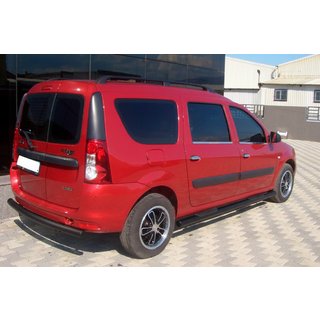 Боковые трубы Black (2 шт., нержавейка) Lada Largus 2012- гг. фото 4