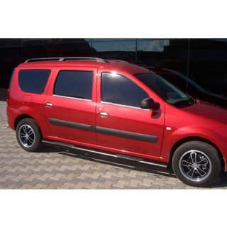 Боковые трубы Black (2 шт., нержавейка) Lada Largus 2012- гг. фото 3