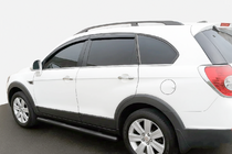 Chevrolet Captiva 2006-2019 гг. Боковые трубы Black (2 шт., нержавейка) фото 1