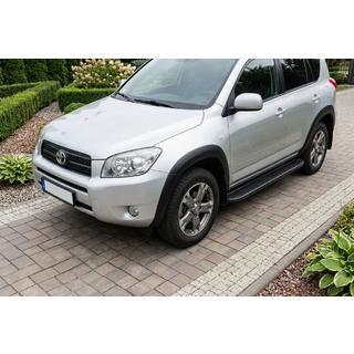 Боковые пороги Bosphorus Black (2 шт., алюминий) Toyota Rav 4 2006-2013 гг. фото 1