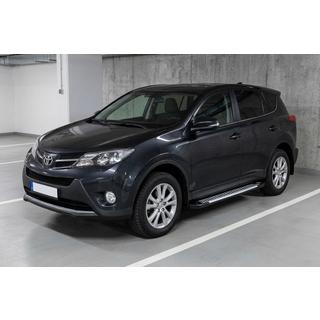 Боковые Подножки Line (2 шт., Алюминий) Toyota Rav 4 2013-2018 гг. фото 1