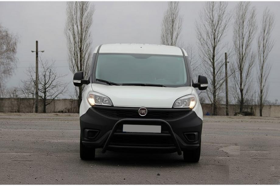 Fiat Doblo II 2010-2022 гг. Кенгурятник WT022 Black (нерж) Image
