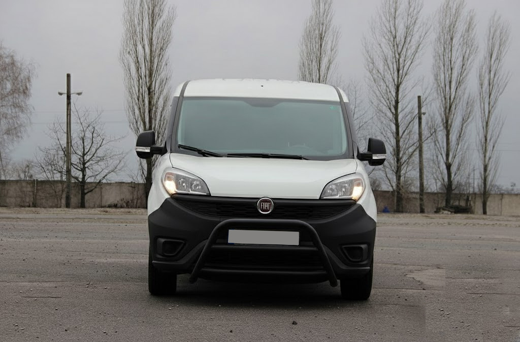 Кенгурятник WT022 Black (нерж) для Fiat Doblo II 2010-2022 рр
