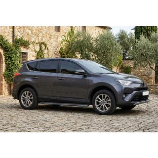 Боковые пороги Bosphorus Black (2 шт., алюминий) Toyota Rav 4 2013-2018 гг. фото 1
