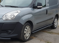 Opel Combo 2012-2018 гг. Боковые трубы Black (2 шт., нержавейка) фото 1
