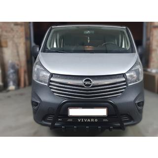 Кенгурятник WT004 Черный (Нержавейка) Opel Vivaro 2015-2019 гг. фото 2
