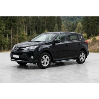 Боковые Подножки Rainbow (2 шт., Алюминий) Toyota Rav 4 2013-2018 гг. фото 1