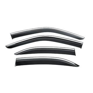 Ветровики с хромированным молдингом Niken Luxury (4 шт) фото 1