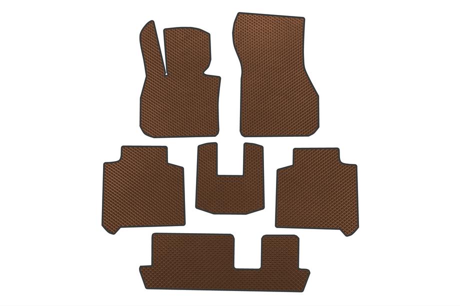 BMW 2 серия Active Tourer F45/F46 2014-2021 гг. Коврики EVA (3 ряда, для F46, коричневые) Image