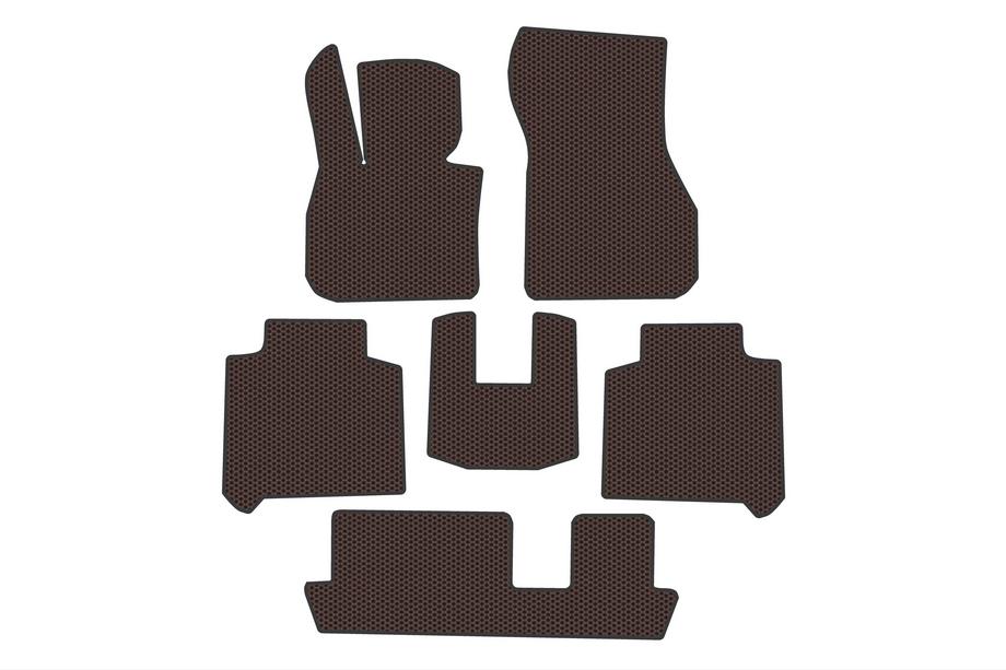 BMW 2 серия Active Tourer F45/F46 2014-2021 гг. Резиновые Коврики Carsuit (3 Ряда, Для F46, Коричневые) Image