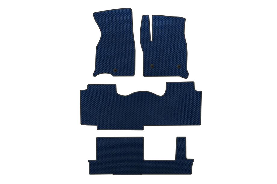 Chevrolet Tahoe 2020- гг. Коврики EVA (3 ряда, Синие) Image