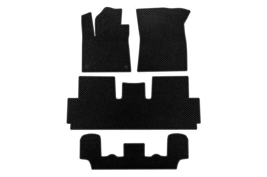 Citroen C-4 Picasso 2013-2022 гг. Коврики EVA (Для Grand, 3 ряда, Черный) Image