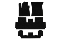 Citroen C-4 Picasso 2013-2022 гг. Текстильные коврики Premium (Для Grand, 3 ряда, Черный) фото 1