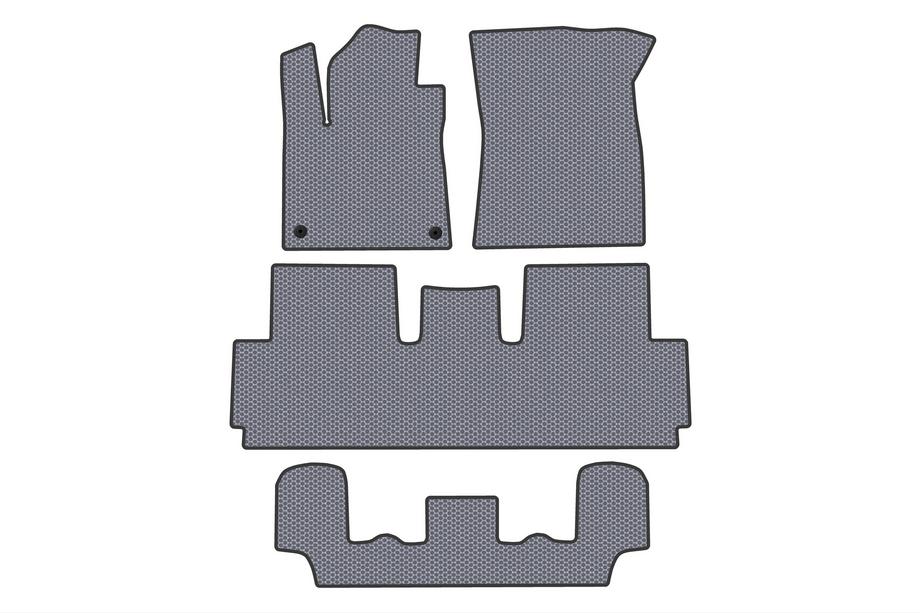 Citroen C-4 Picasso 2013-2022 гг. Резиновые Коврики Carsuit (Для Grand, 3 Ряда, Серый) Image