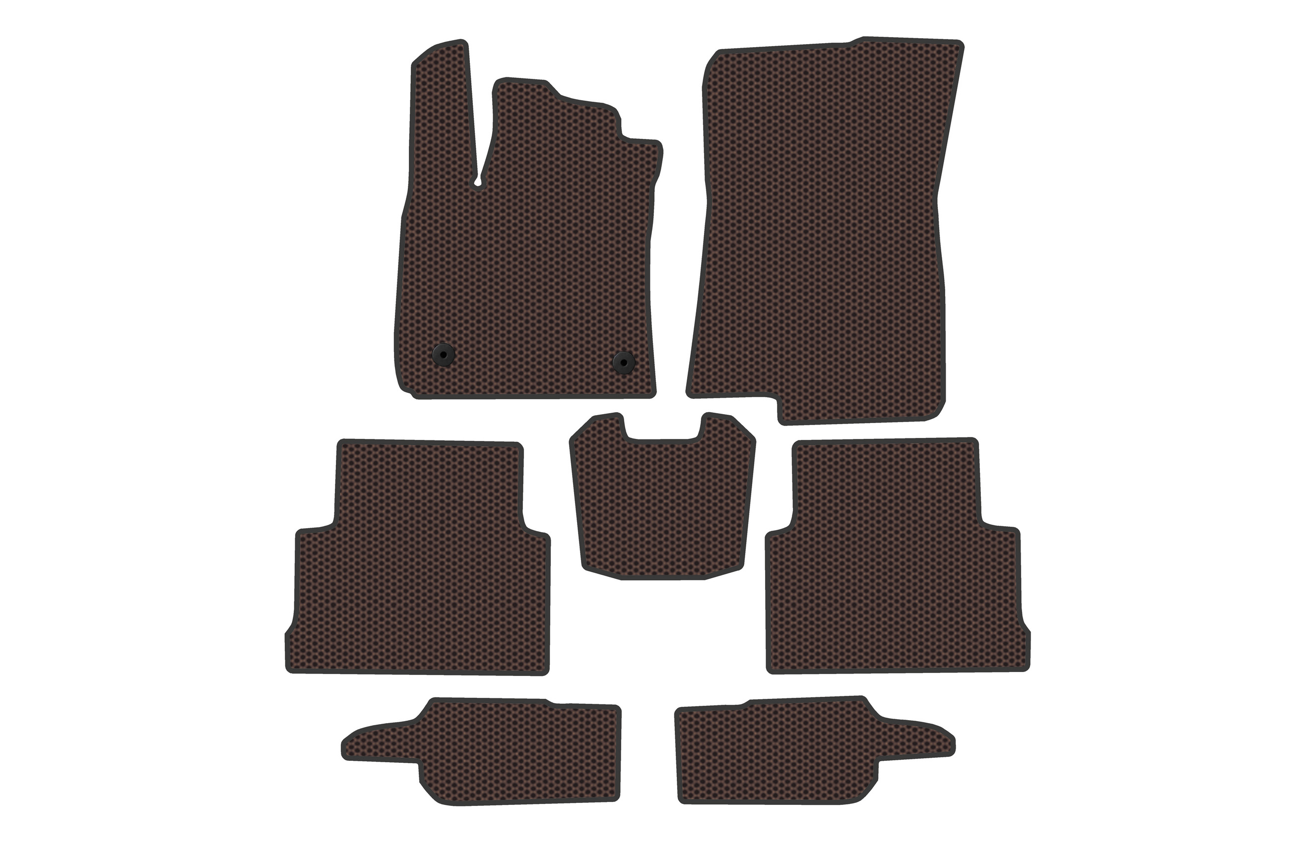 Гумові килимки Carsuit (3 ряди, Коричневий) для Dacia Jogger 2022- рр