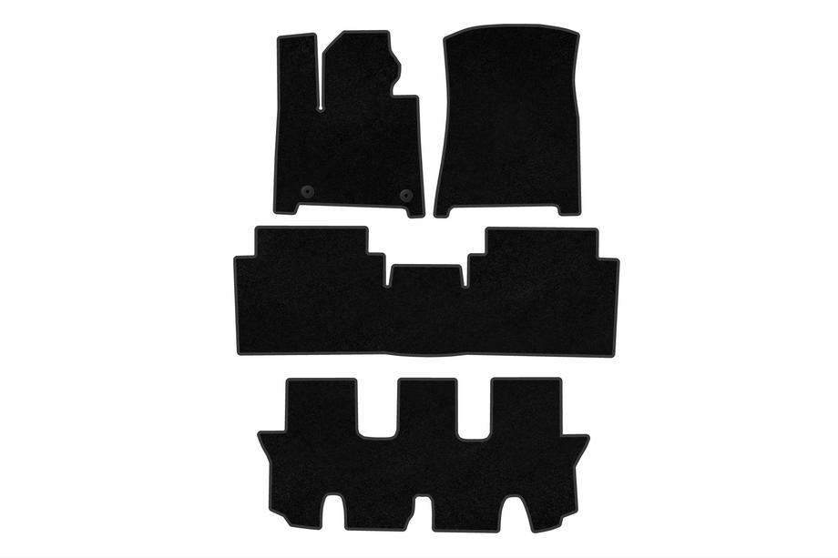 Hyundai Santa Fe 5 2023- гг. Текстильные коврики Classic (3 ряда, Черный) Image