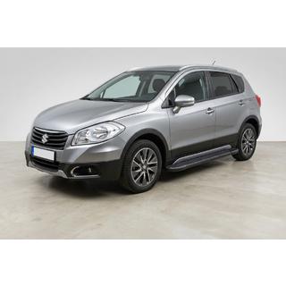 Боковые пороги Bosphorus Black (2 шт., алюминий) Suzuki SX4 S-Cross 2013-2016 гг. фото 1