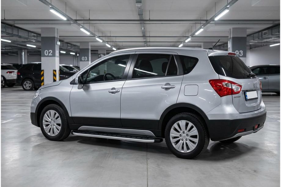 Suzuki SX4 S-Cross 2013-2016 гг. Боковые Подножки Fullmond (2 шт., Алюминий) Image