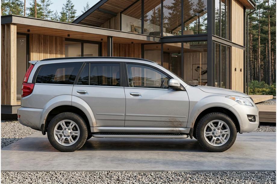 GreatWall Haval/Hover H3 2005-2013 гг. Боковые Подножки Tayga Grey (2 шт., Алюминий) Image