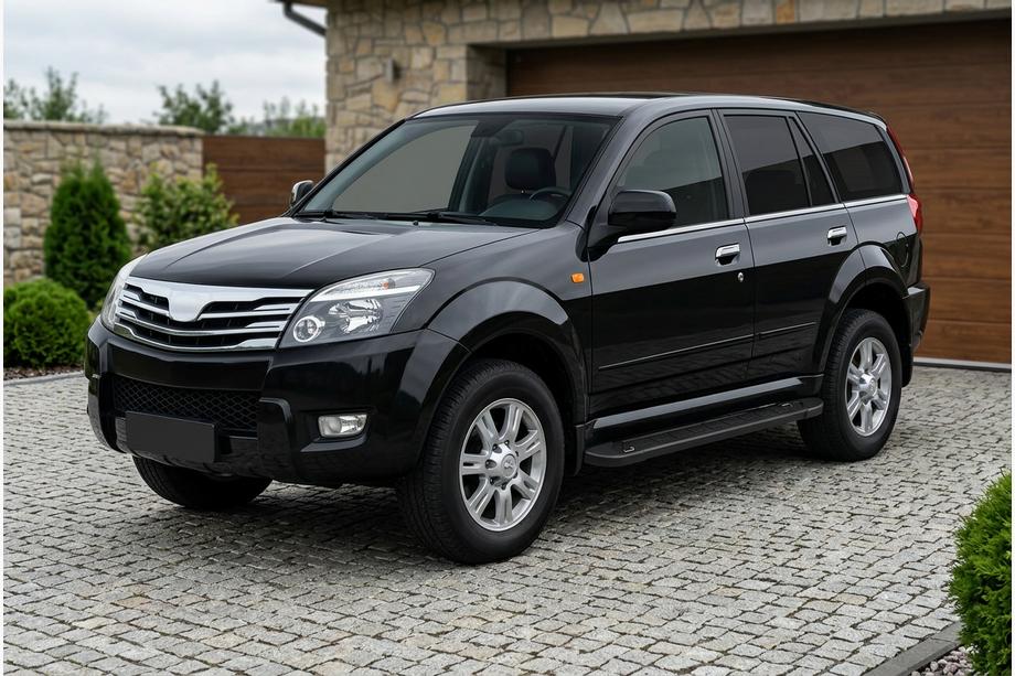 GreatWall Haval/Hover H3 2005-2013 гг. Боковые Подножки RedLine Black (2 шт., Алюминий) Image
