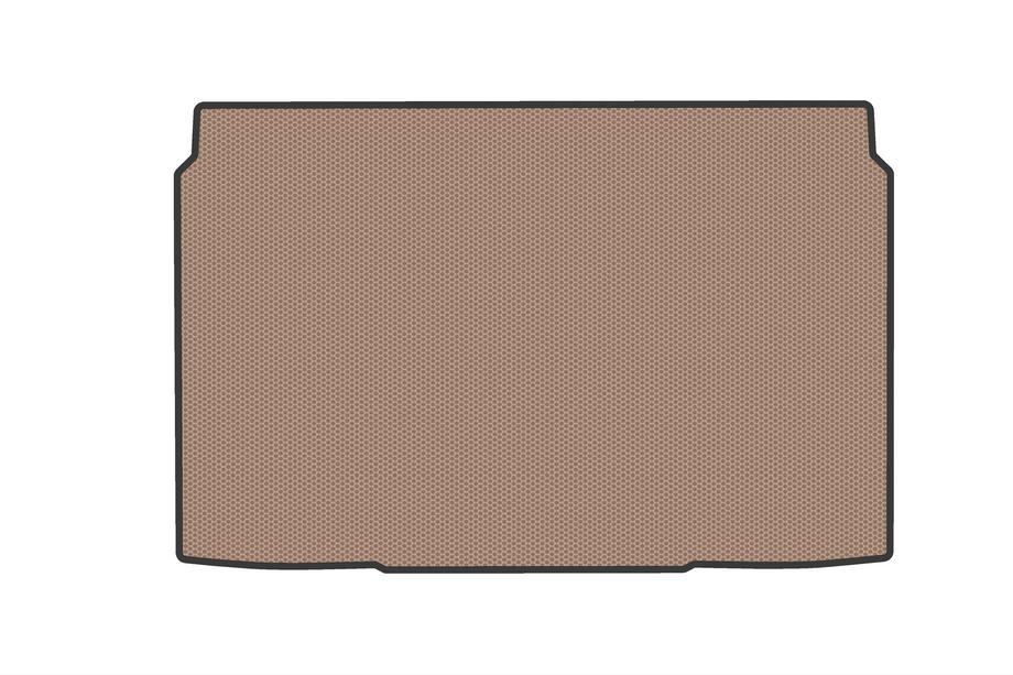 Peugeot 208 2019- гг. Резиновый коврик в багажник (Бензин, бежевый) Image