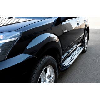 Боковые пороги Allmond Grey (2 шт., алюминий) GreatWall Haval/Hover H3 2005-2013 гг. фото 1