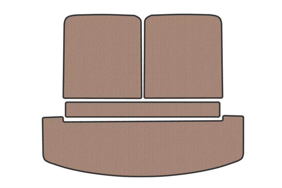 Hyundai Santa Fe 5 2023- гг. Резиновый Коврик в Багажник V2 (Бежевый) Image