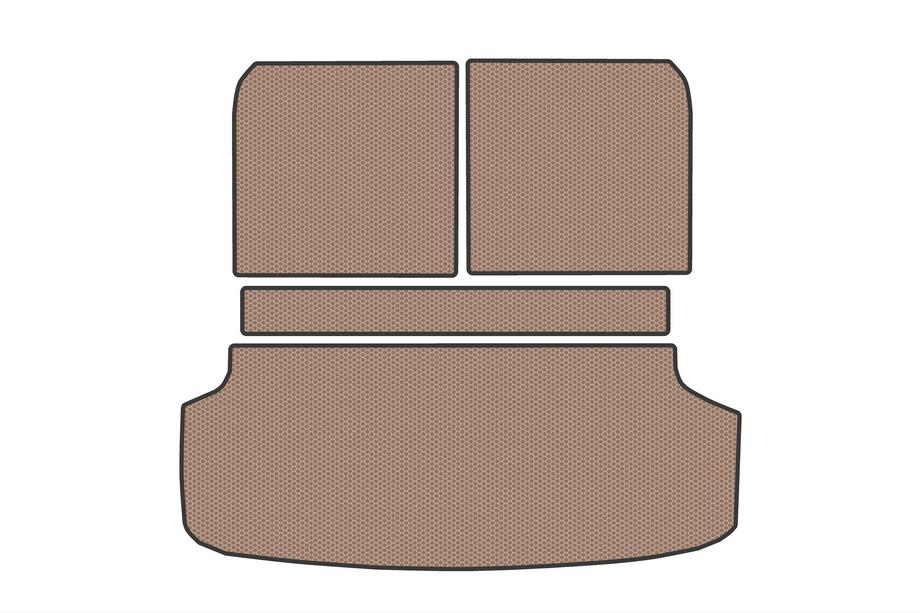 KIA EV9 Резиновый Коврик в Багажник V2 (Бежевый) Image