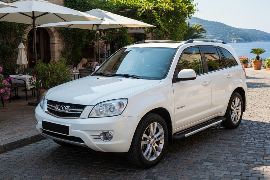 Chery Tiggo 3 2005- гг. Боковые пороги RedLine V1 (2 шт., алюминий) Image