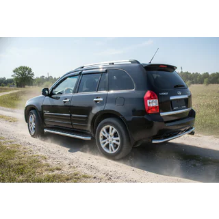 Боковые Подножки Maydos V1 (2 шт., Алюминий и Нержавейка) Chery Tiggo 3 2005- гг. фото 1