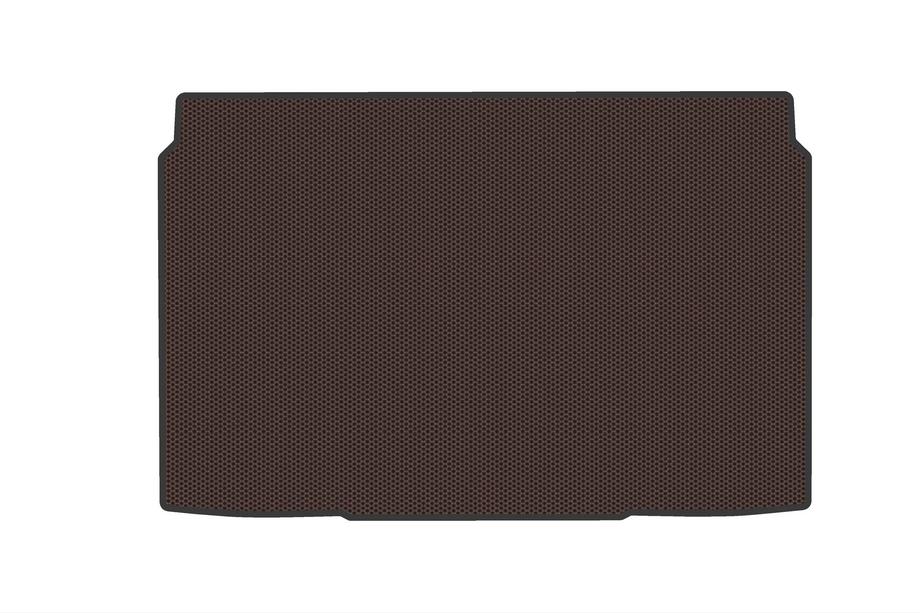 Peugeot 208 2019- гг. Резиновый коврик в багажник (Бензин, Коричневый) Image