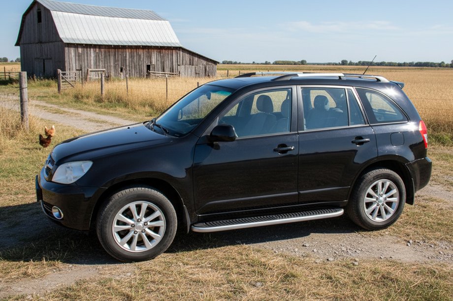 Chery Tiggo 3 2005- гг. Боковые Подножки Tayga (2 шт., Алюминий) Image
