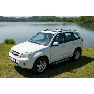 Боковые Подножки Rainbow (2 шт., Алюминий) Chery Tiggo 3 2005- гг. фото 1