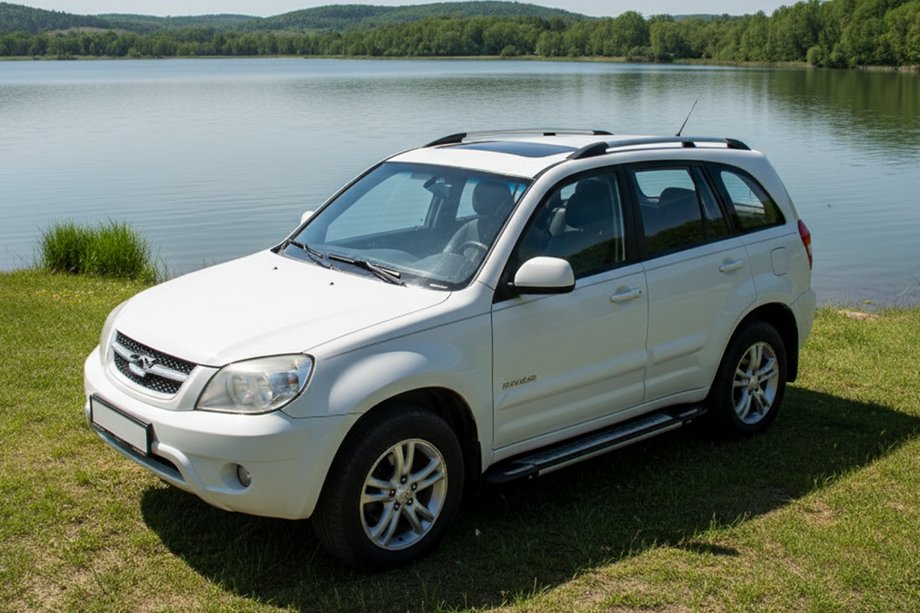 Chery Tiggo 3 2005- гг. Боковые Подножки Rainbow (2 шт., Алюминий) Image