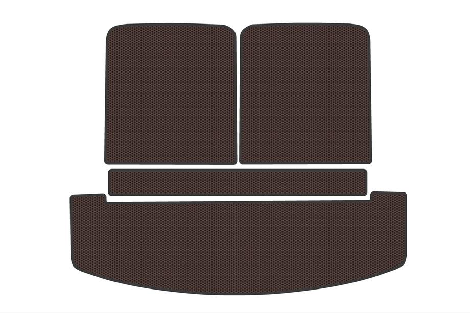 Hyundai Santa Fe 5 2023- гг. Резиновый коврик в багажник V2 (Коричневый) Image