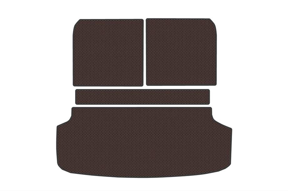 KIA EV9 Резиновый коврик в багажник V2 (Коричневый) Image