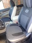Hyundai Santa Fe 2 2006-2012 гг. Авточехлы (Эко-кожа↗Ткань, Premium) фото 8