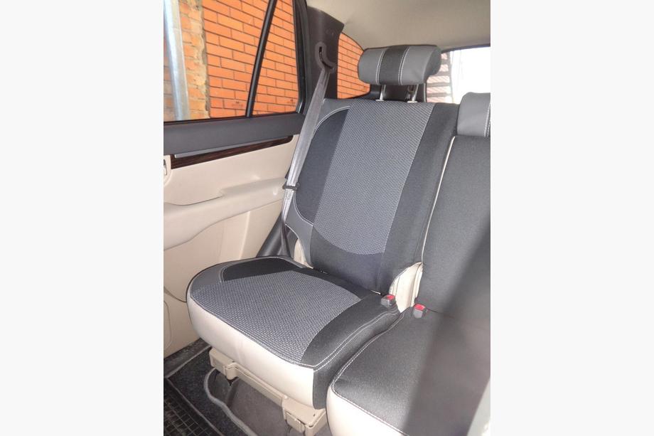 Hyundai Santa Fe 2 2006-2012 гг. Авточехлы (Эко-кожа↗Ткань, Premium) Фото 11