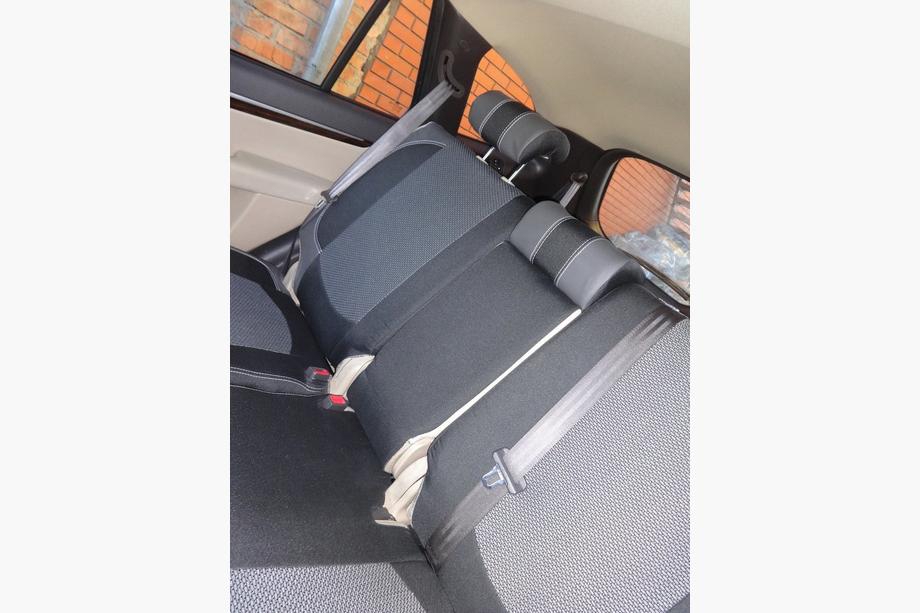Hyundai Santa Fe 2 2006-2012 гг. Авточехлы (Эко-кожа↗Ткань, Premium) Фото 13