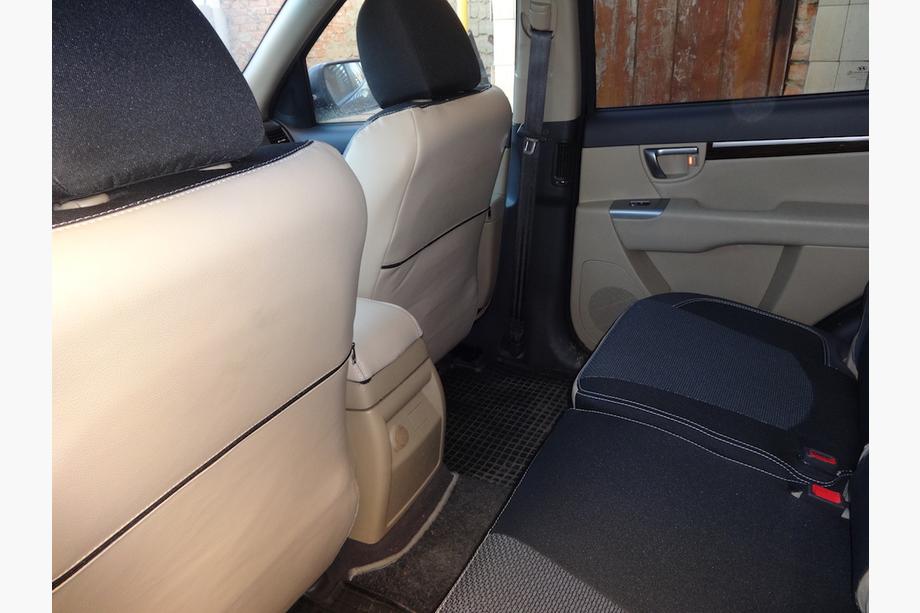 Hyundai Santa Fe 2 2006-2012 гг. Авточехлы (Эко-кожа↗Ткань, Premium) Фото 19