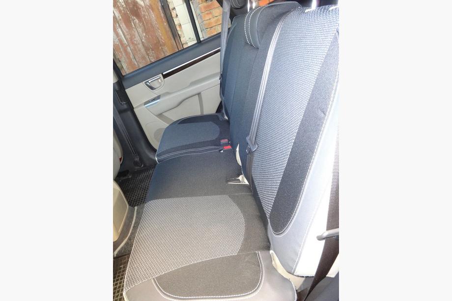 Hyundai Santa Fe 2 2006-2012 гг. Авточехлы (Эко-кожа↗Ткань, Premium) Фото 20