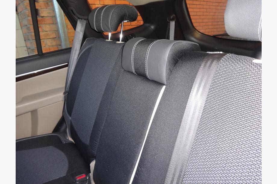 Hyundai Santa Fe 2 2006-2012 гг. Авточехлы (Эко-кожа↗Ткань, Premium) Фото 23