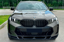 BMW X6 G06 2019- гг. Накладка на передний бампер Lip LRT (для M-Sport 2023+, Карбон) фото 2