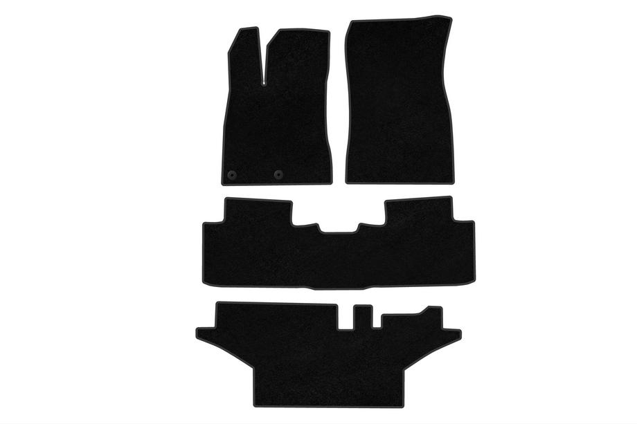 Peugeot 5008 2024- гг. Текстильные коврики Classic (3 ряда, Черный) Image