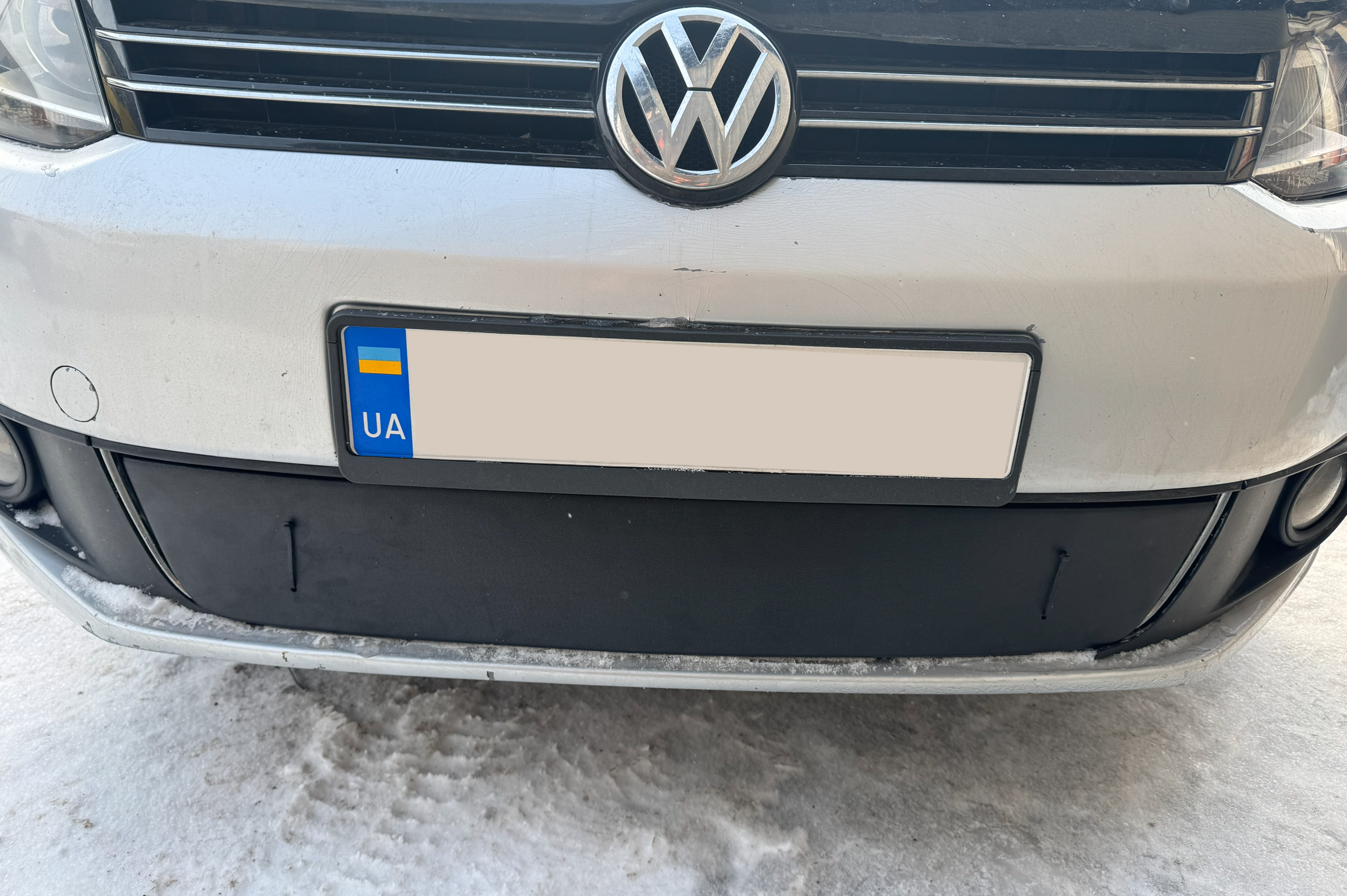 Зимова накладка на решітку (нижня) Матова для Volkswagen Touran 2010-2015 рр - фото 3